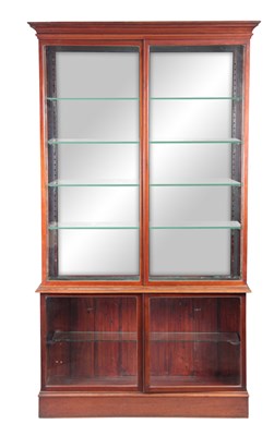 Lot 1263 - A 19TH CENTURY MAHOGANY SHOP KEEPERS DISPLAY...