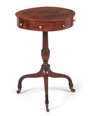 Lot 1271 - AN EDWARDIAN FLAMED MAHOGANY MINIATURE DRUM /...