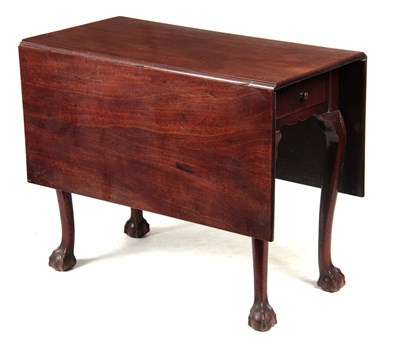 Lot 1276 - A GEORGE III FIGURED MAHOGANY IRISH DROP LEAF...