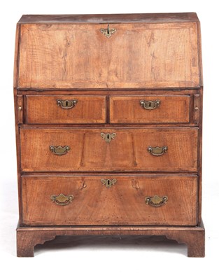 Lot 1283 - A SMALL EARLY 18TH CENTURY WALNUT BUREAU...