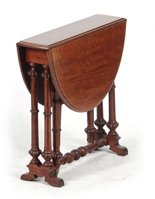 Lot 1290 - A 19TH CENTURY WALNUT MINIATURE SUTHERLAND...