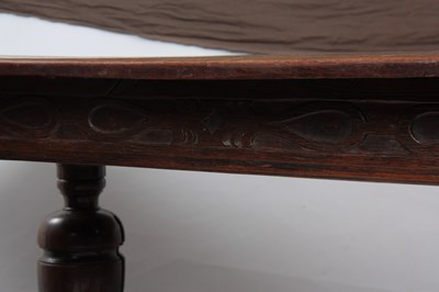 Lot 1295 - AN EARLY 18TH CENTURY OAK REFECTORY TABLE with...