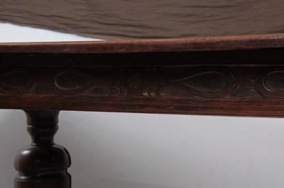 Lot 1295 - AN EARLY 18TH CENTURY OAK REFECTORY TABLE with...