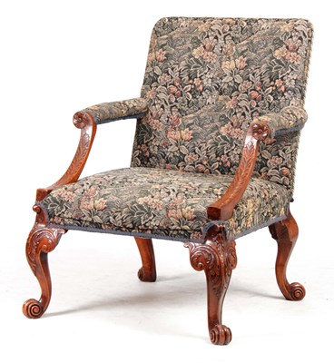 Lot 1309 - A LATE 19TH CENTURY WALNUT GEORGE I STYLE...