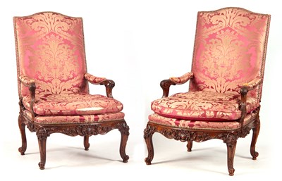 Lot 1312 - A FINE PAIR OF 18TH CENTURY FRENCH ROCOCO...