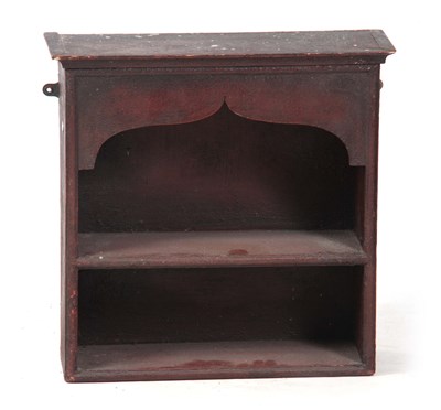 Lot 1315 - AN 18TH CENTURY SCUMBLED PINE HANGING SHELF...