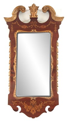Lot 1323 - A GEORGE II STYLE MAHOGANY AND GILT WORK...