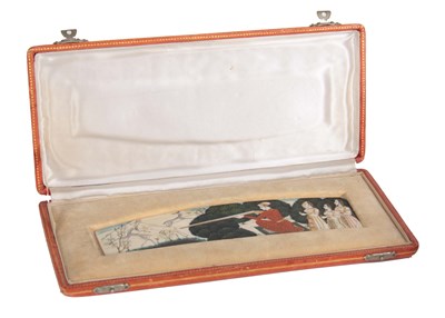 Lot 174 - A FINE 19TH CENTURY INDIAN IVORY PAINTED...
