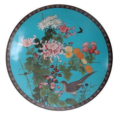 Lot 231 - A LARGE LATE 19th CENTURY JAPANESE CLOISONNE...