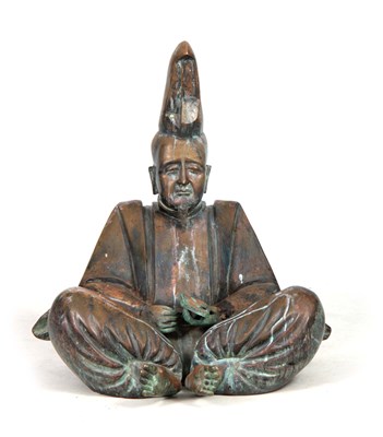 Lot 243 - AN ORIENTAL BRONZE SEATED BUDDHA OF LARGE SIZE...