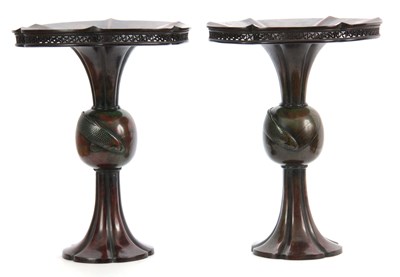 Lot 246 - A FINE PAIR OF LARGE JAPANESE MAIJI PERIOD...