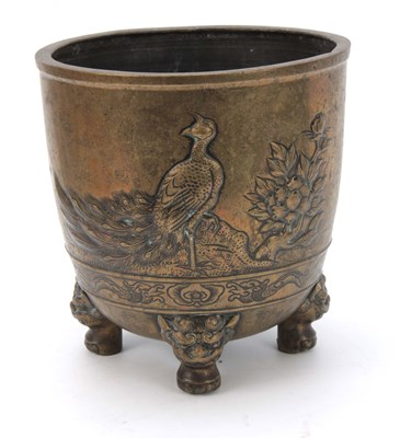 Lot 249 - A 19th CENTURY JAPANESE BRONZE JARDINAIRE the...