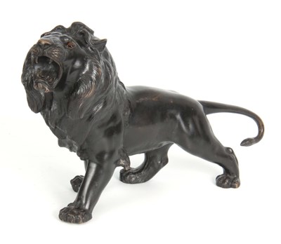 Lot 250 - A JAPANESE MEIJI PERIOD PATINATED BRONZE...