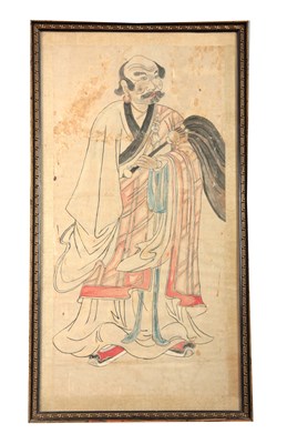 Lot 255 - AN 18/19TH CENTURY CHINESE WATERCOLOUR DRAWING...