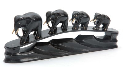 Lot 267 - A LATE 19TH CENTURY EBONY CARVED SCULPTURE OF...
