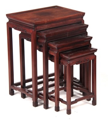 Lot 290 - A SET OF FOUR LATE 19TH CENTURY CHINESE NEST...
