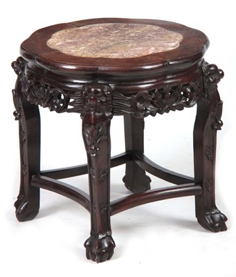 Lot 298 - A 19TH CENTURY CHINESE HARDWOOD JARDINIERE...