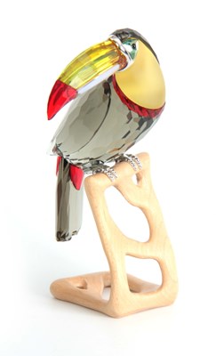 Lot 3 - A 20TH CENTURY SWAROVSKI CRYSTAL BIRDS OF...