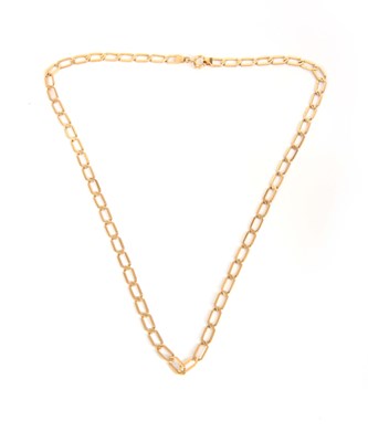 Lot 305 - A 14CT GOLD CHAIN NECKLACE 55cm long, app. 21.2g