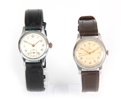 Lot 364 - A GENTLEMAN'S VINTAGE STAINLESS STEEL TUDOR...