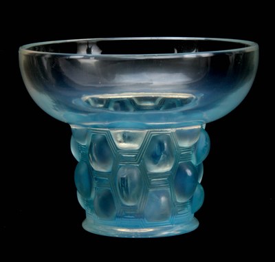 Lot 39 - A R LALIQUE BEUTRELLIS GLASS OPALESCENT VASE...