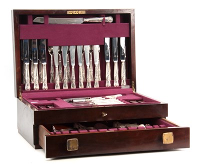 Lot 394 - A COMPREHENSIVE CASED TWELVE PIECE SETTING OF...