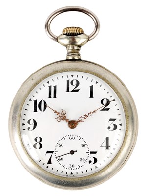 Lot 250 - A 1920/30’S NICKLE PLATED GENTLEMAN’S POCKET...