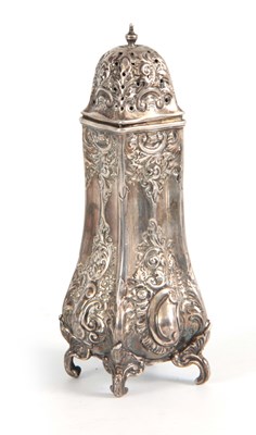 Lot 405 - A LATE 19TH CENTURY SILVER SUGAR CASTER...
