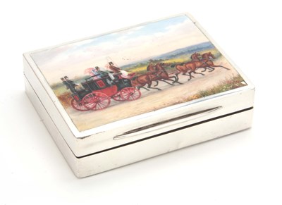 Lot 407 - A LATE 19th CENTURY SILVER AND ENAMEL BOX...