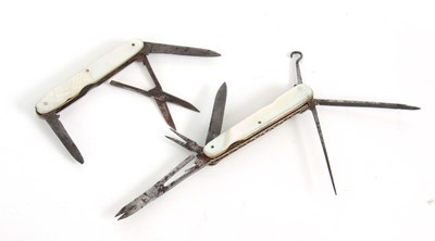 Lot 417 - TWO 19TH CENTURY MULTI-TOOL PENKNIVES with...