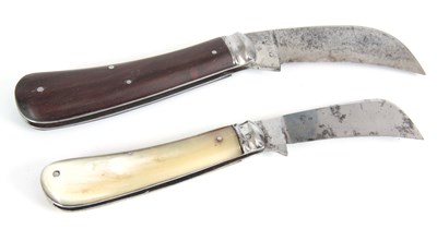 Lot 418 - TWO EARLY 20TH CENTURY PRUNING KNIVES both by...