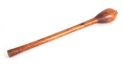 Lot 424 - A 19TH CENTURY AFRICAN HARDWOOD CLUB 57cm...