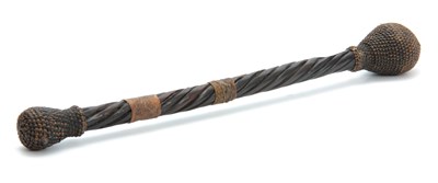 Lot 432 - A 19TH CENTURY DOUBLE ENDED BALEEN KOSH having...