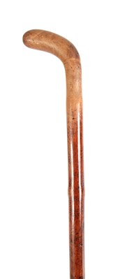 Lot 433 - AN UNUSUAL 19TH CENTURY PENWORK WALKING STICK...