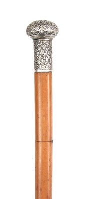 Lot 442 - A 19TH CENTURY MALACCA AND WHITE METAL SWORD...