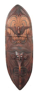Lot 505 - A LARGE ETHNIC SEPIK RIVER TRIBAL MASK...