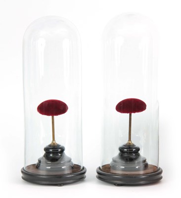 Lot 514 - A PAIR OF LATE 19TH CENTURY CYLINDRICAL GLASS...
