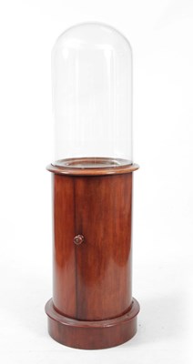 Lot 516 - A LATE 19TH CENTURY GLASS DOME ON MAHOGANY...