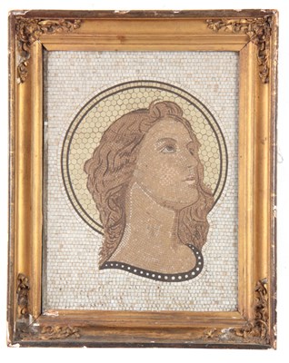 Lot 545 - AN EARLY 19TH CENTURY MOSIAC PORTRAIT OF A...