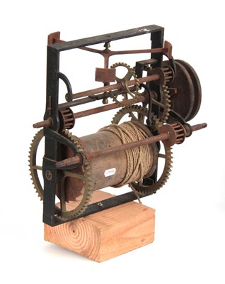 Lot 554 - AN 18TH CENTURY CLOCKWORK SPIT JACK with iron...