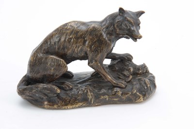 Lot 559 - A LATE 19th CENTURY PATINATED BRONZE SCULPTURE...