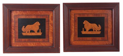 Lot 566 - A PAIR OF LATE 19th CENTURY PARQUETRY INLAID...