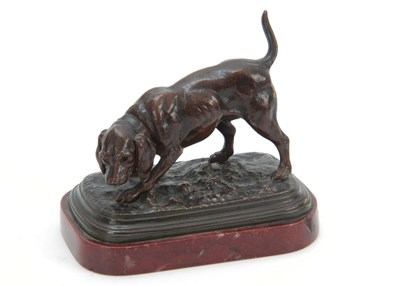 Lot 598 - AN EARLY 20th CENTURY PATINATED BRONZE...