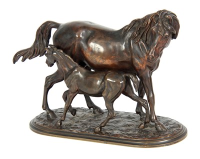 Lot 603 - A LATE 19th CENTURY PATINATED BRONZE SCULPTURE...