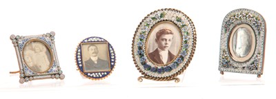 Lot 610 - A SET OF FOUR LATE 19TH CENTURY MICRO MOSAIC...