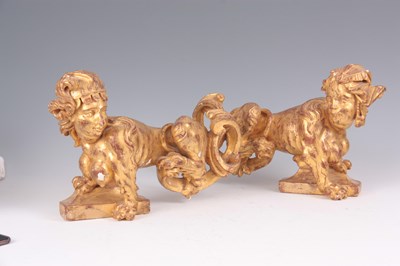 Lot 616 - A PAIR OF 18TH CENTURY GILT GESSO PLASTERWORK...