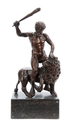 Lot 621 - A LARGE 19th CENTURY PATINATED BRONZE...