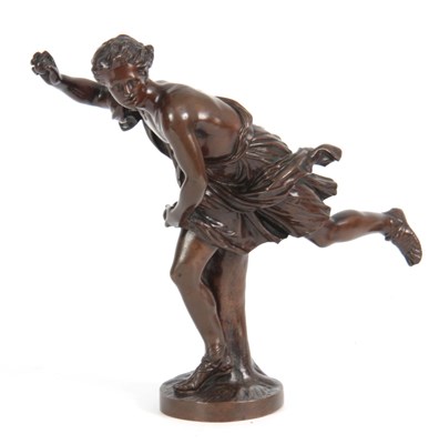 Lot 623 - A LATE 19th CENTURY PATINATED BRONZE SCULPTURE...