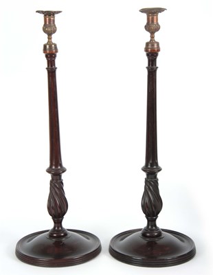 Lot 626 - A TALL PAIR OF GEORGIAN STYLE MAHOGANY...