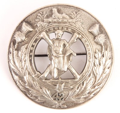Lot 841 - A 42nd HIGHLANDERS BLACK WATCH Bn. BROOCH the...